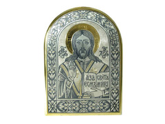 Серебряная икона «Спас»